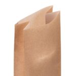 Brown matte cross bottom bag close up