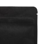 Black paper kraft doypack close up