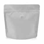 Gray matte wide doypack with coffee valve