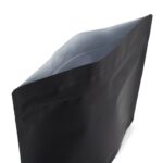 Opened recyclable wide black matte doypack