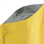Yellow doypack close up