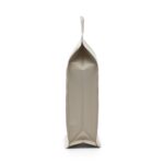 Flat bottom bag beige matte side view