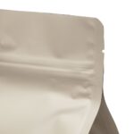 Flat bottom bag beige matte close up