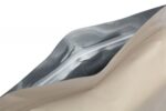 Flat bottom bag beige matte close up