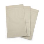 3 Flat bottom bags beige matte