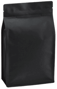 Flat bottom bag black kraft
