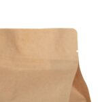 Flat bottom bag kraft top close up