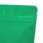 Green doypack close up