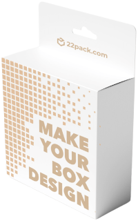 Custom printed hang tab box