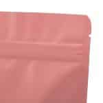 pink mat doypack zip close up