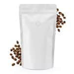 White matte doypack with coffee valve
