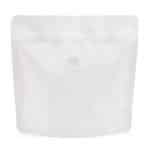White wide doypack with coffee valve