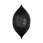 Recylable black matte doypack with window bottom view
