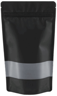 Doypack negro mate con ventana reciclable