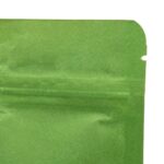 Green paper doypack close up
