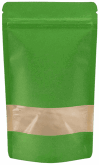 Doypack verde kraft con ventana