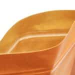 Orange doypack opened close up