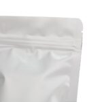 Doypack silver with alu layer close up
