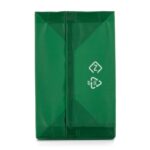 Green OPP cross bottom bag recyclable bottom view