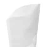 Recylable white matte doypack with window side view