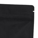 Black kraft doypack with focus on zip