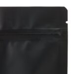 Black recyclable doypack closeup