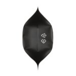 Black recyclable doypack from bottom